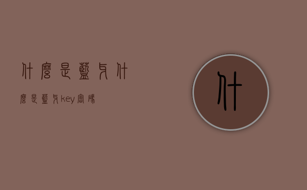 什么是蓝牙（什么是蓝牙key密码）